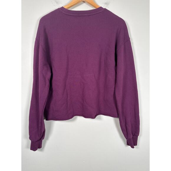 Spiritual Gangster Love Mazzy Cropped Sweatshirt Crewneck Womens Medium Purple - Picture 6 of 10
